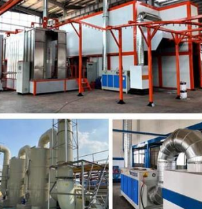 冠航爪式千斤顶采用优质喷塑线生产设备